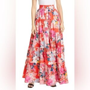 Cara Cara Nathali skirt in Japanese Floral Red XS